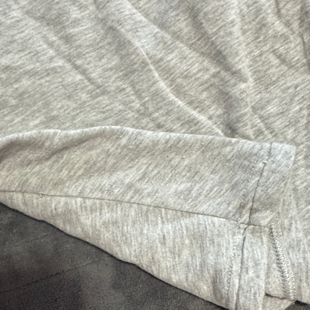 Aerie Light Gray Cozy light fleece biker shorts M with drawstring - Picture 6 of 7